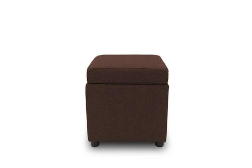Hocker Looks Iii - Dunkelbraun/Schwarz, Design, Textil (45/47/45cm) - LOOKS by W.Joop