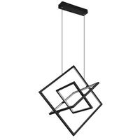 LED-Hängeleuchte 67194-55h - Opal/Schwarz, Design, Kunststoff/Metall (70,7/50/150cm) - Globo