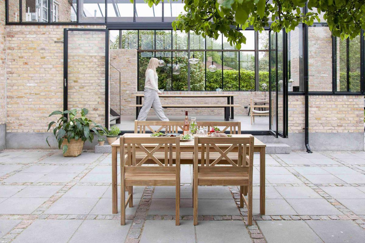 Gartensessel Rosenborg, natur 89x89x59 cm, Echtholz - Teakfarben, Natur, Holz (59/89/59cm) - Gardenson