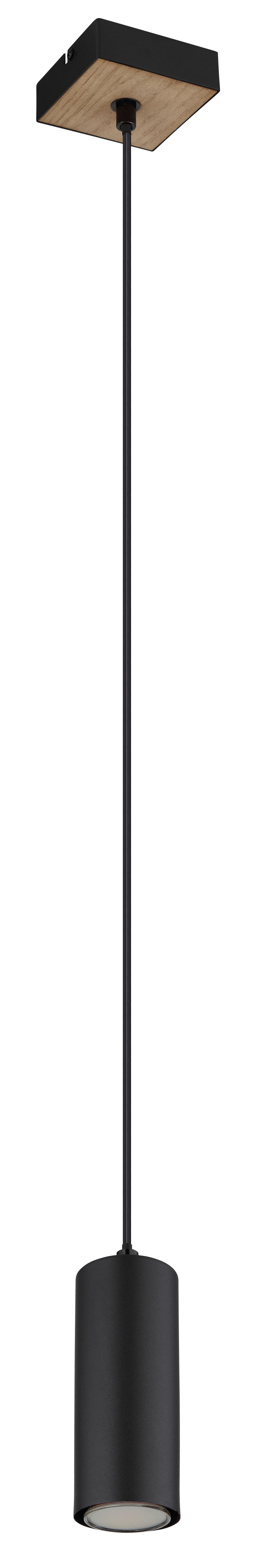 Hängeleuchte 57911hbw - Dunkelbraun/Schwarz, Design, Holzwerkstoff/Kunststoff (9/9/120cm) - Globo