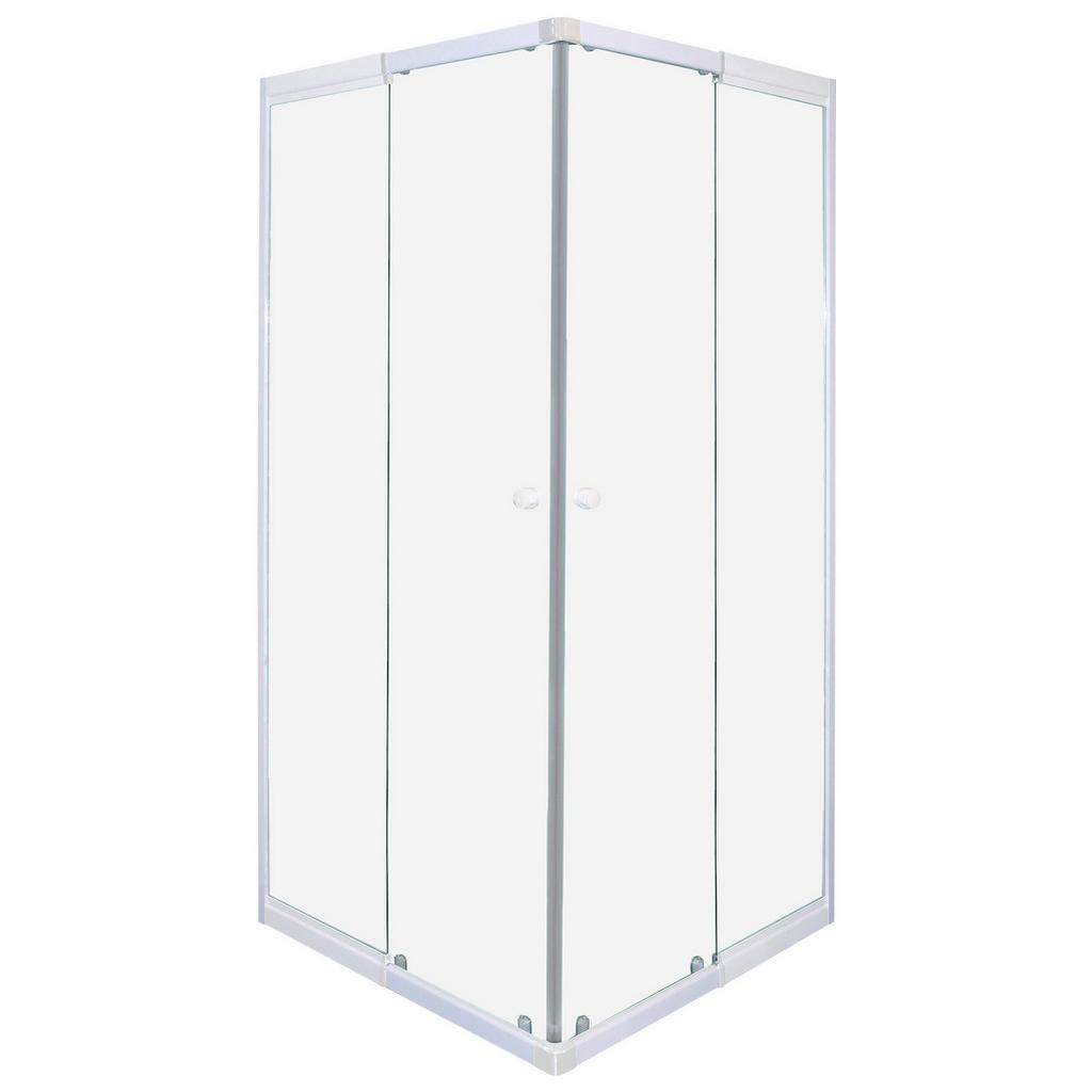 Duschkabine Eckeinstieg,weiß 78,5-90x190cm