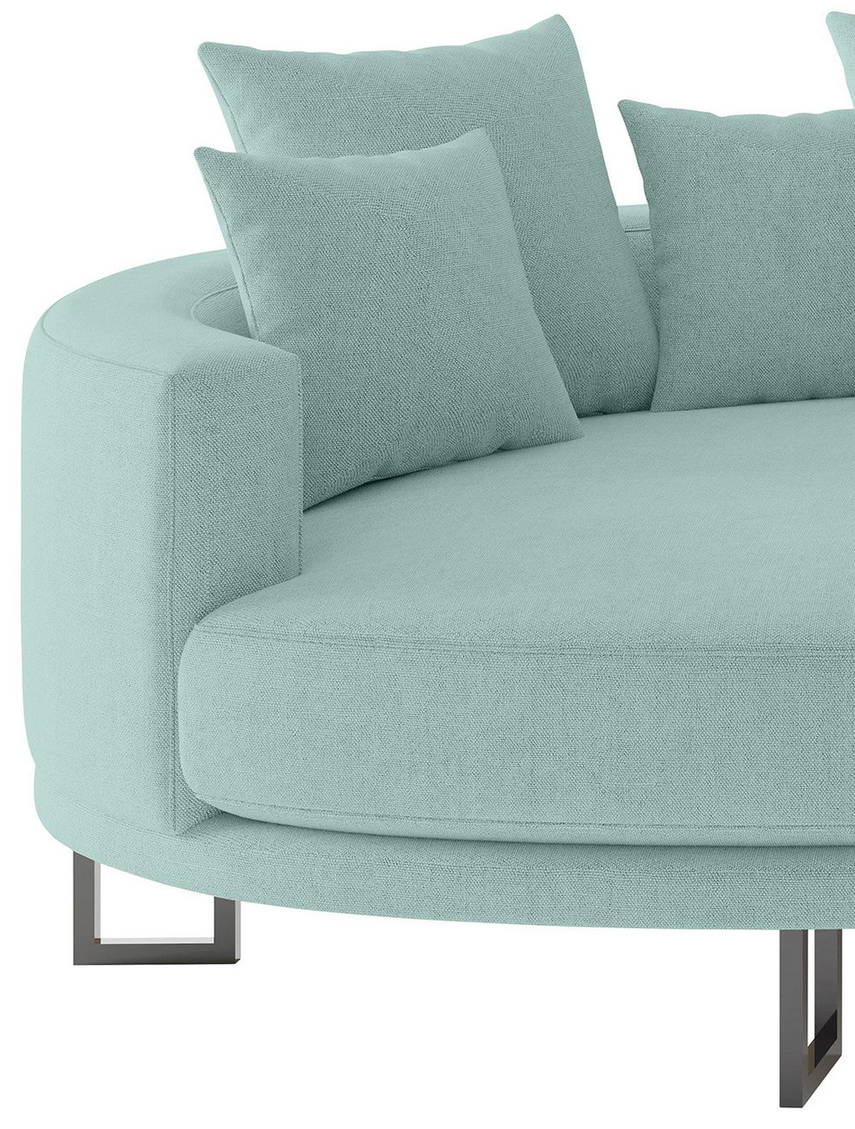 Bigsofa Natalia Türkis S: 150x283 Cm - Türkis/Schwarz, Design, Textil (150/283cm) - Livetastic