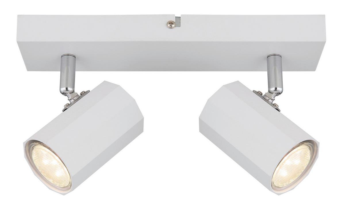 Strahler 57918-2w James - Weiß, Design, Metall (26/6/14,5cm) - Globo