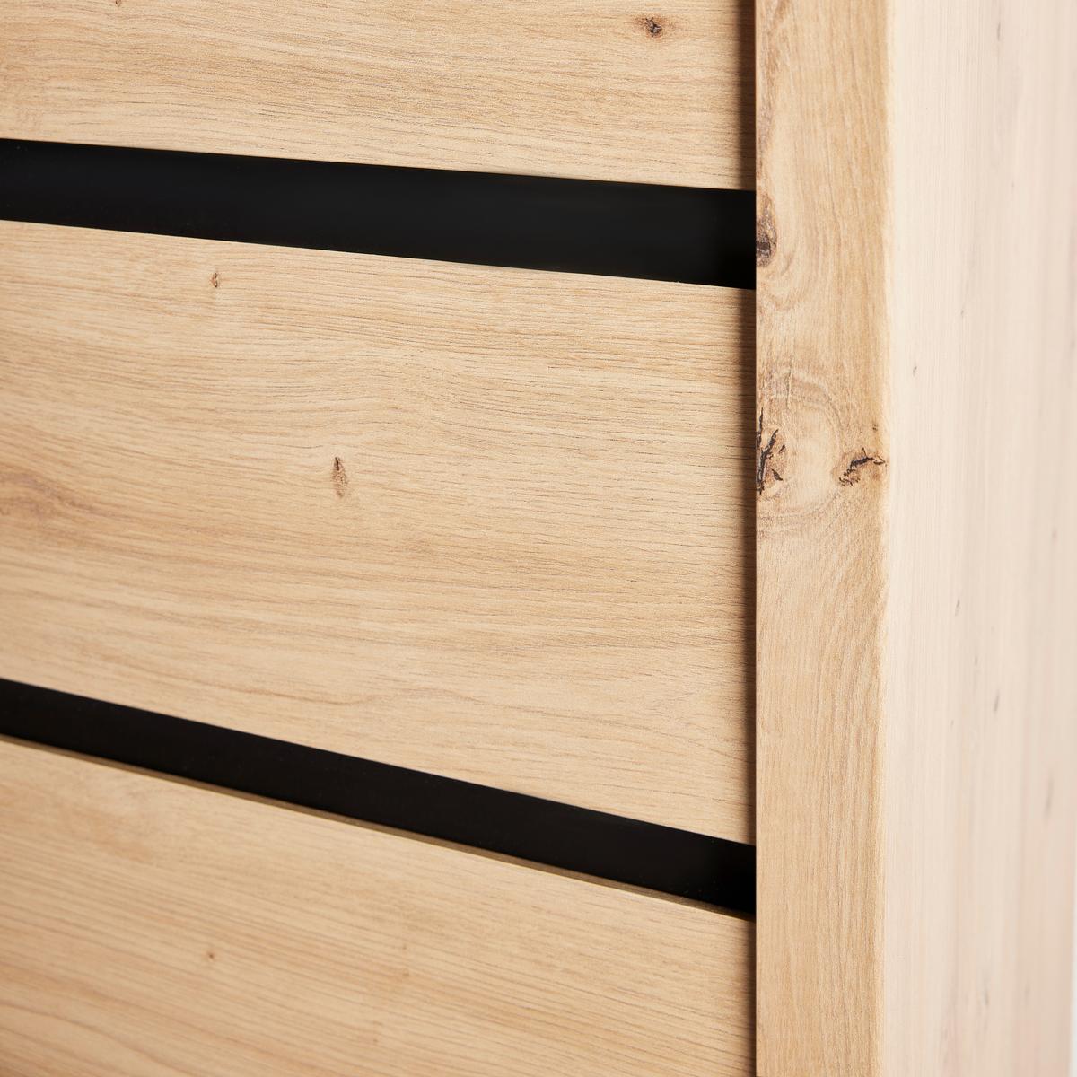 Široká komoda Larios, š: 143 cm - černá/dub artisan, Moderní, kompozitní dřevo (143/91/40cm) - Mömax