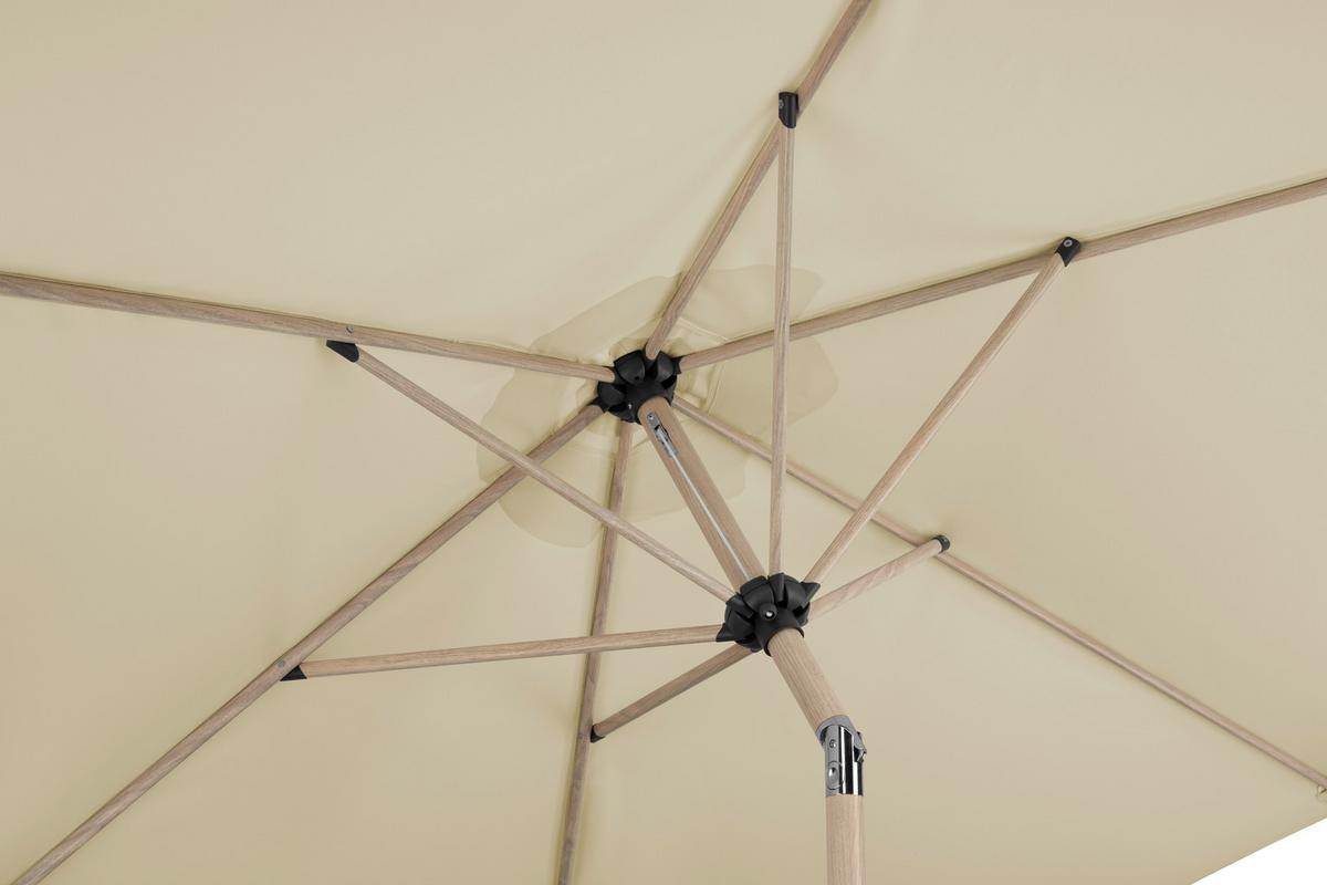 Sonnenschirm Cordoba BxHxT: 270x236x270 cm Naturfarben - Eichefarben/Naturfarben, Basics, Textil/Metall (270/236/270cm) - Schneider