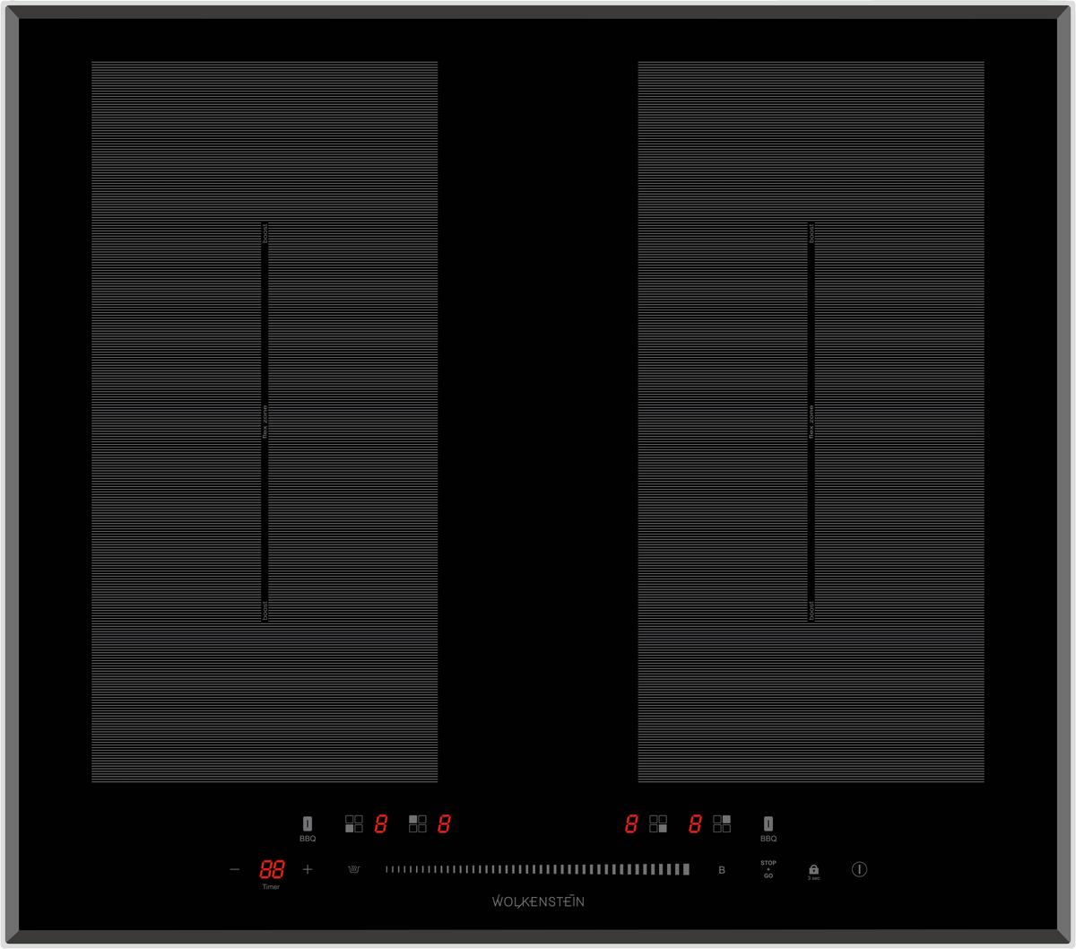 Kochfeld Schwarz B: 59 Cm - Schwarz, Basics, Glas (59/5,7/52cm) - Wolkenstein