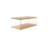 Beistelltisch Elementary Goldfarben L: 120cm - Goldfarben, Design, Glas/Holz (120/45/60cm) - Kayoom