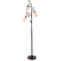Stehleuchte 40800323 Venezia - Rostfarben/Weiß, KONVENTIONELL, Glas/Metall (45/160cm) - Globo