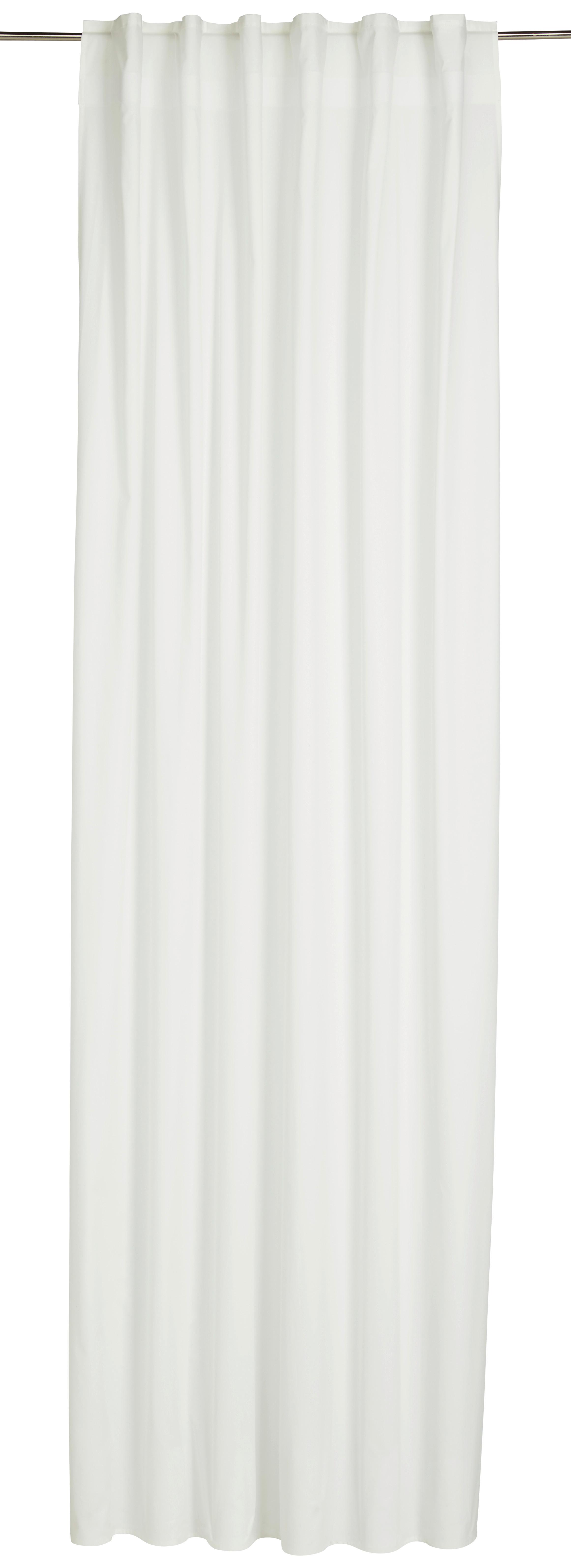 ZÁVĚS S POUTKY Outdoor, 140/300cm, šedobílá - bílá, Moderní, textil (140/300cm) - Modern Living