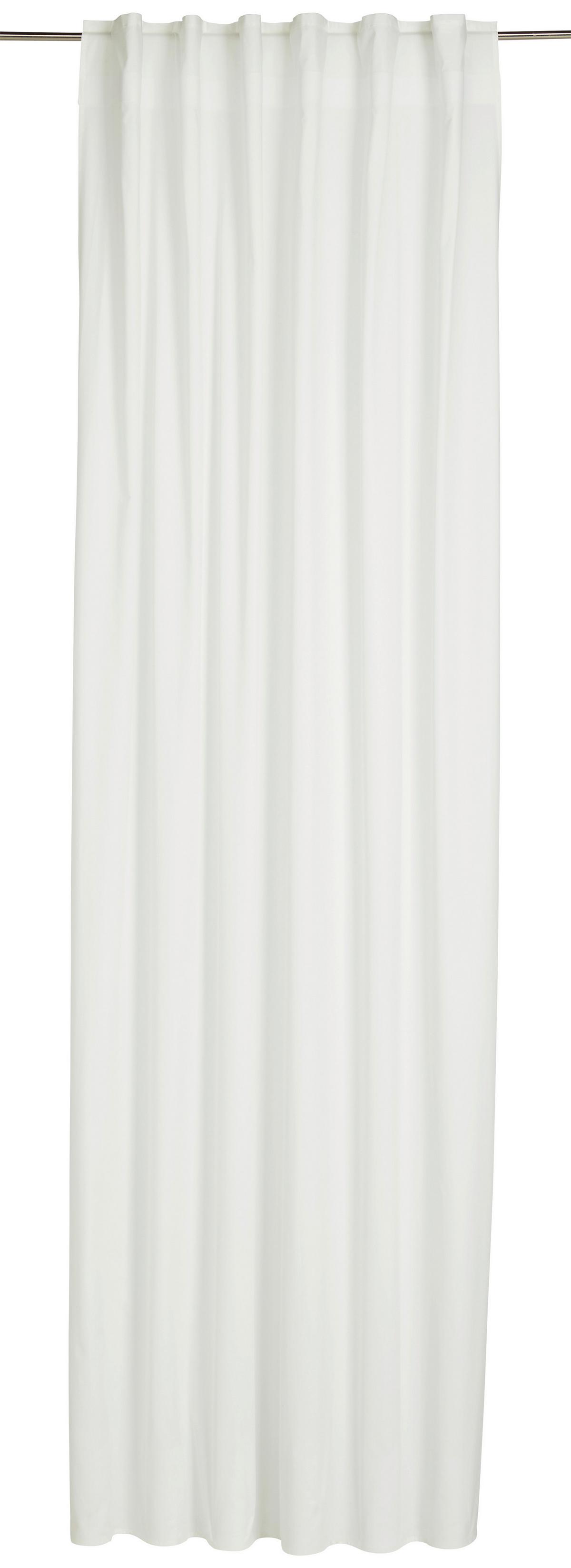 ZÁVĚS S POUTKY Outdoor, 140/300cm, šedobílá - bílá, Moderní, textil (140/300cm) - Modern Living