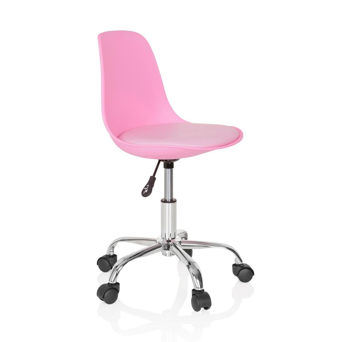 Jugenddrehstuhl Fancy II Pink - Pink, Basics, Kunststoff/Textil (40/72-82/44cm) - MID.YOU