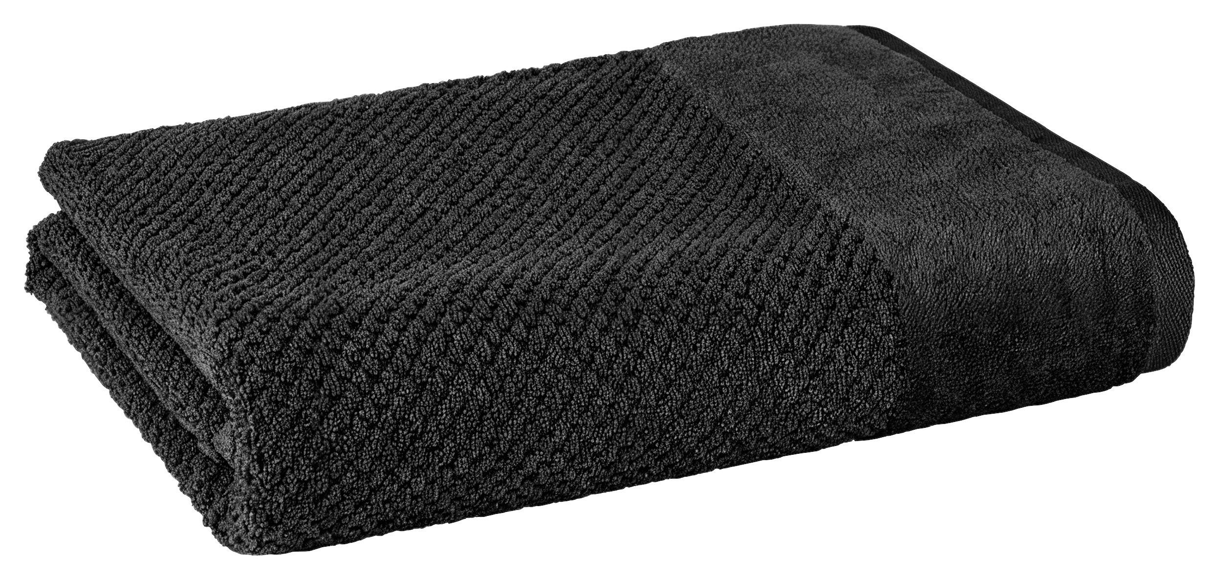 DUSCHTUCH Popcorn 70x140 cm Schwarz