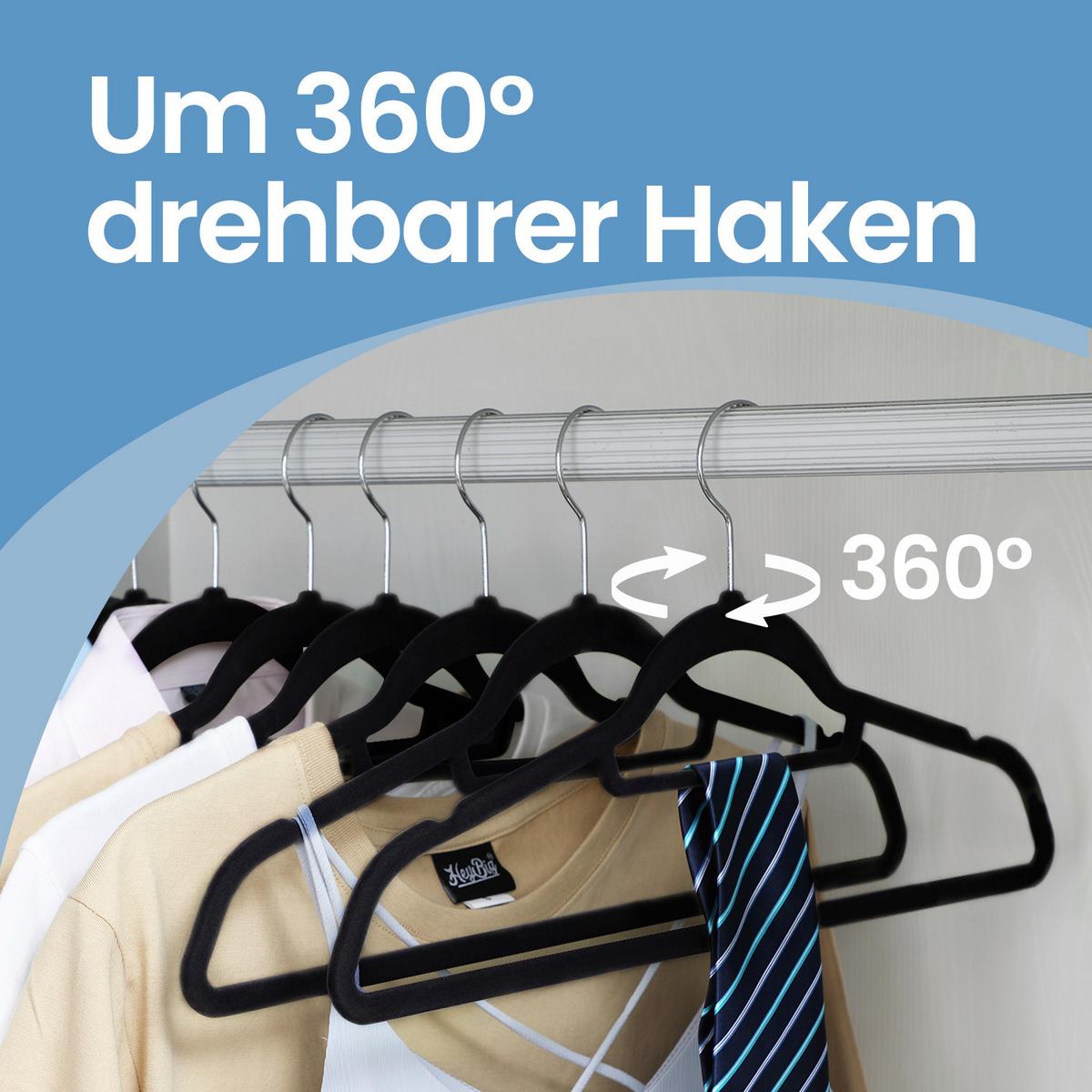 Kleiderbügel Schwarz B: 42,7 Cm - Schwarz, Basics, Kunststoff/Metall (42,7/22/0,6cm)