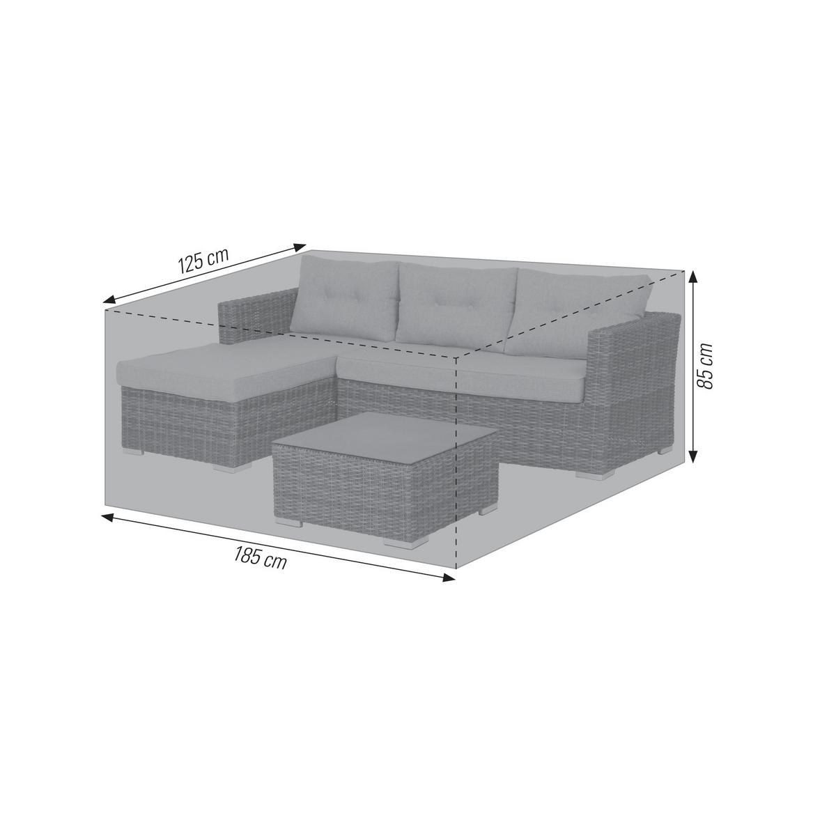 Schutzhülle für Loungegruppen 185x125x85 cm Anthrazit - Anthrazit, Basics, Textil (185/125/85cm)