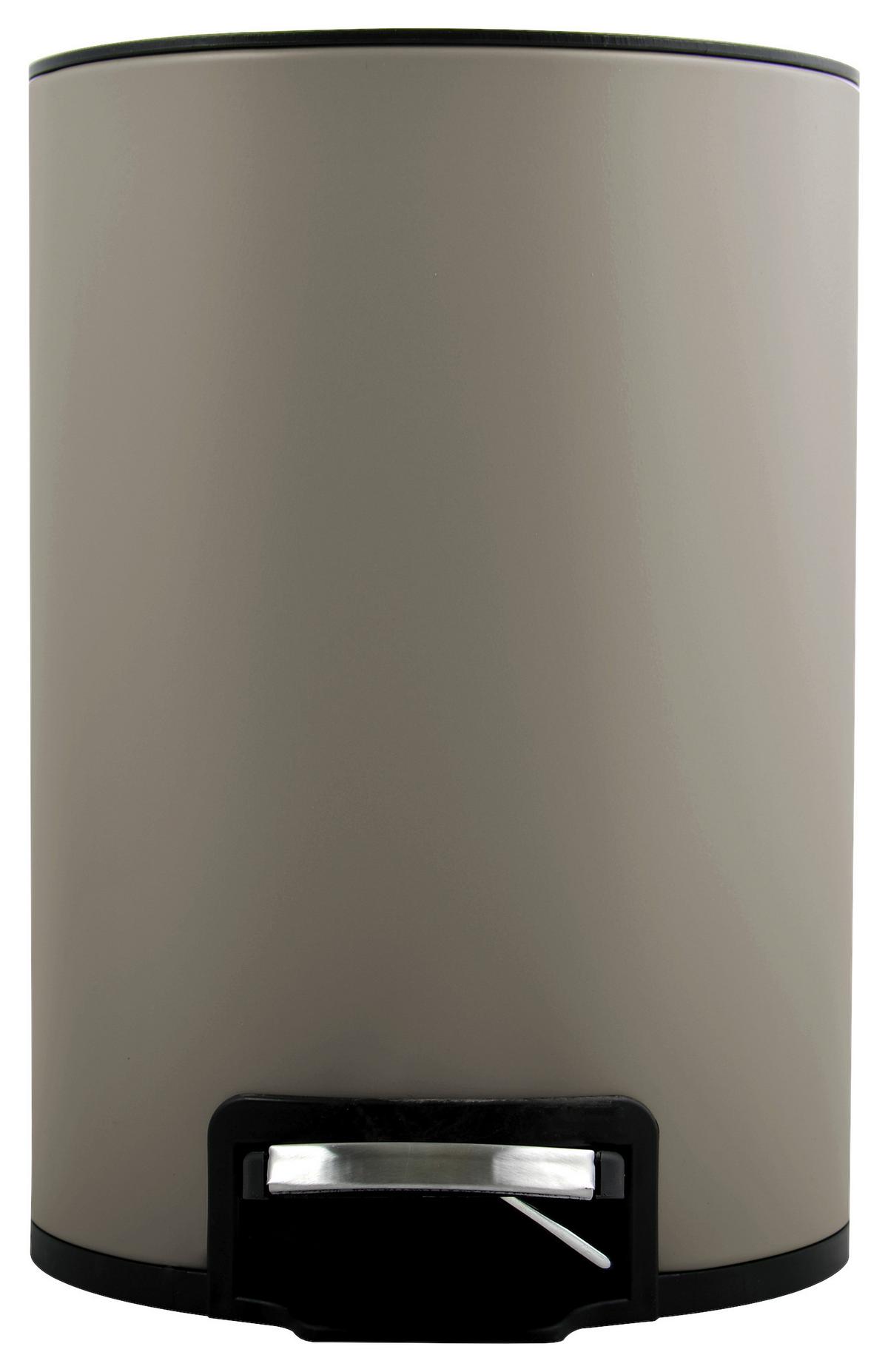 TRETEIMER RIKU - Taupe/Schwarz, KONVENTIONELL, Kunststoff/Metall (20/25/30cm) - Spirella