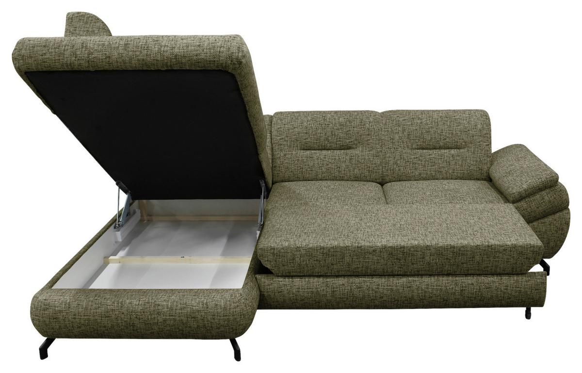 Ecksofa Imo Grün 201x274 cm - Schwarz/Grün, Design, Textil (201/274cm) - MID.YOU