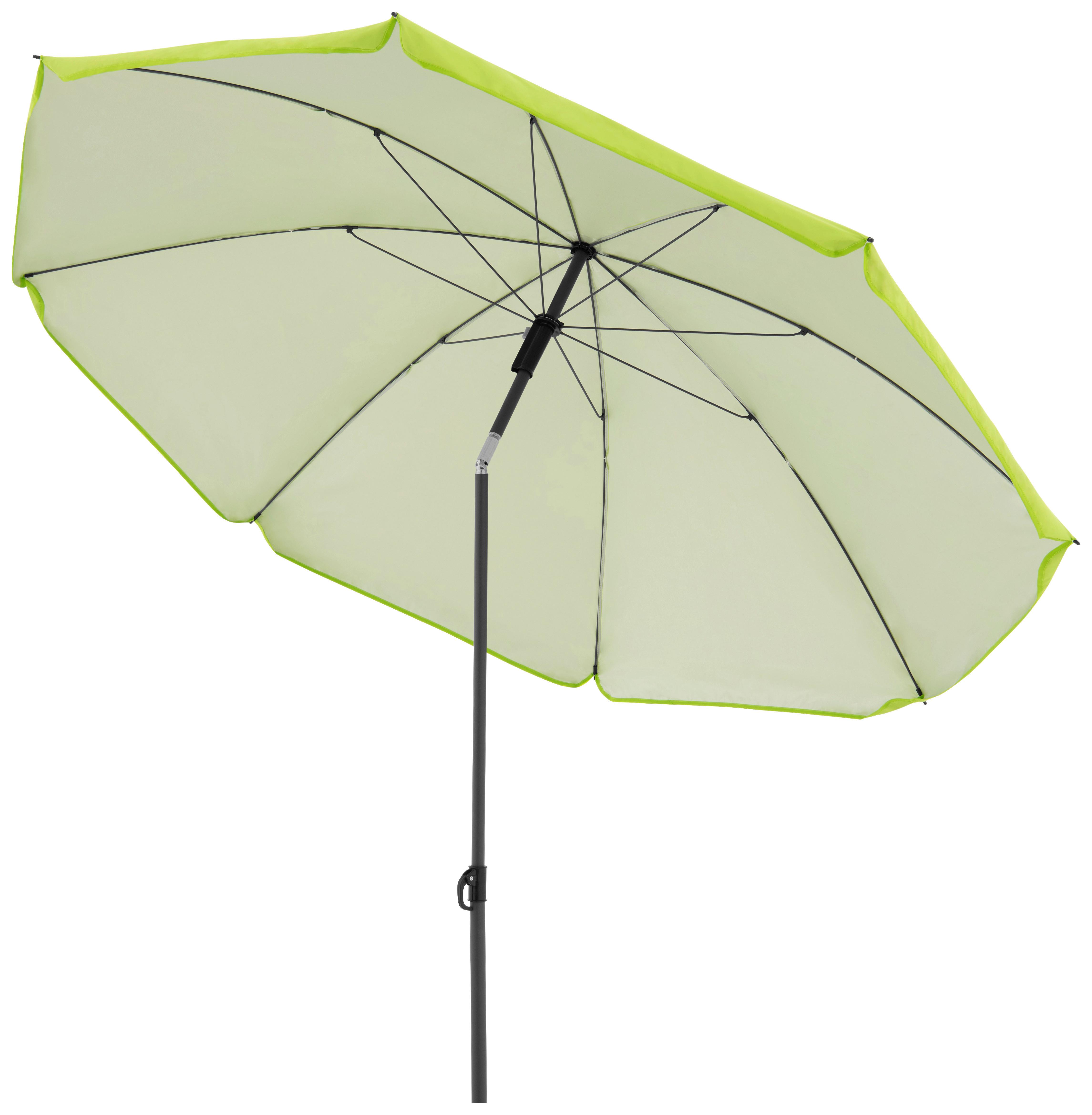 Sonnenschirm Gartenschirm Como Grün - Grün, Basics, Textil/Metall (165/203cm)