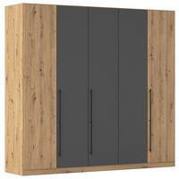 Kleiderschrank Safari B: 226 cm - Eiche Artisan/Grau, KONVENTIONELL, Holzwerkstoff (226/210/54cm)