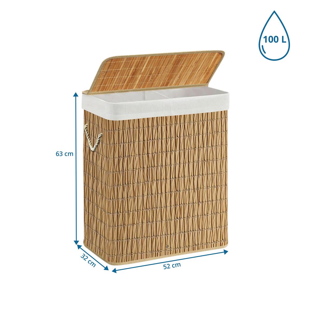 WÄSCHEKORB Falster Braun B: 52cm - Braun, MODERN, Kunststoff (52/63/32cm) - MID.YOU