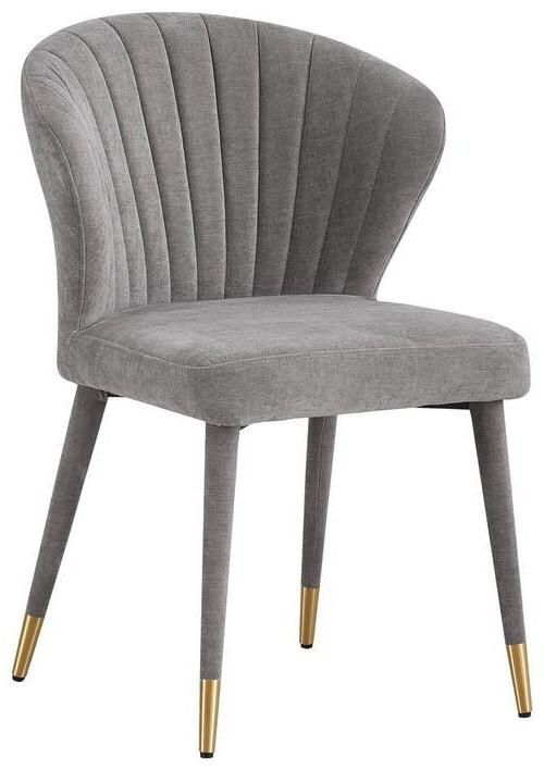 Esszimmerstuhl Angel Grau / Goldfarben - Goldfarben/Grau, MODERN, Textil/Metall (54.5/81.5/59cm) - MID.YOU