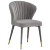 Esszimmerstuhl Angel Grau / Goldfarben - Goldfarben/Grau, MODERN, Textil/Metall (54.5/81.5/59cm) - MID.YOU