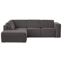 Ecksofa Dice Dunkelgrau - Dunkelgrau/Schwarz, MODERN, Textil (220/255cm) - MID.YOU