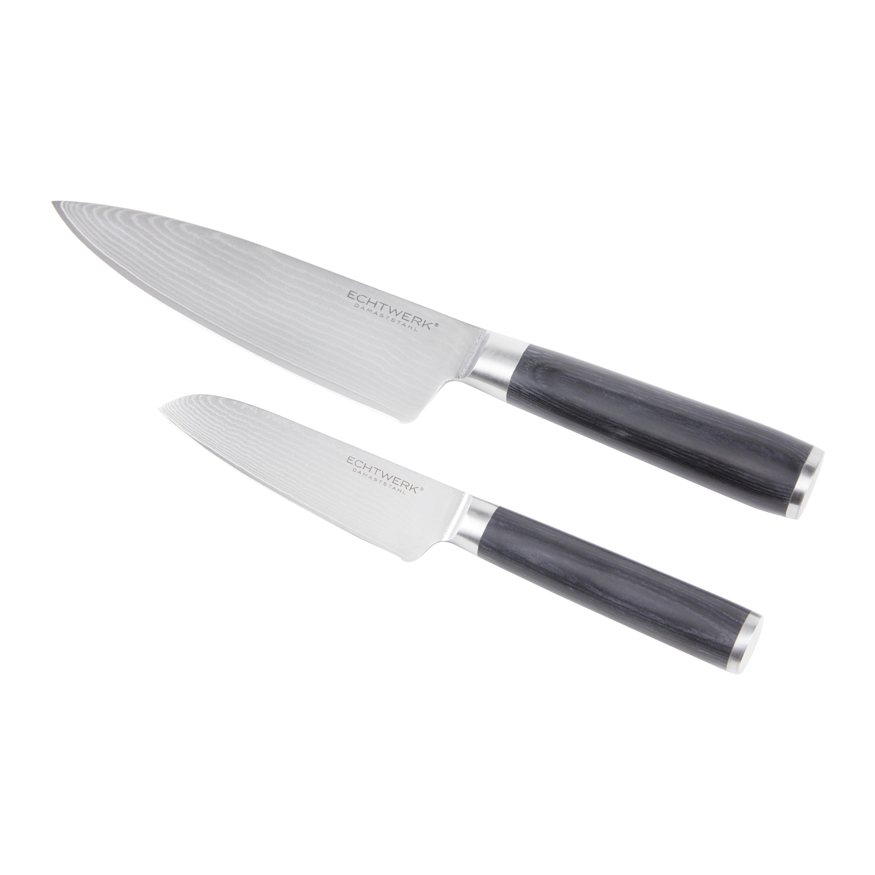 SADA NOŽŮ 2-dilná - černá/barvy stříbra, Moderní, kov - Echtwerk