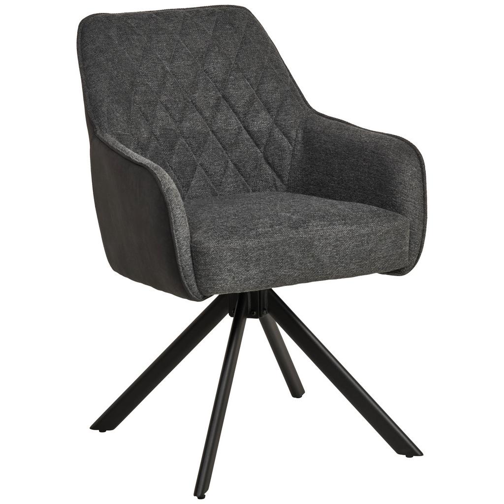 Armlehnstuhl Julie Grau, Sitzfläche 360° Drehb.