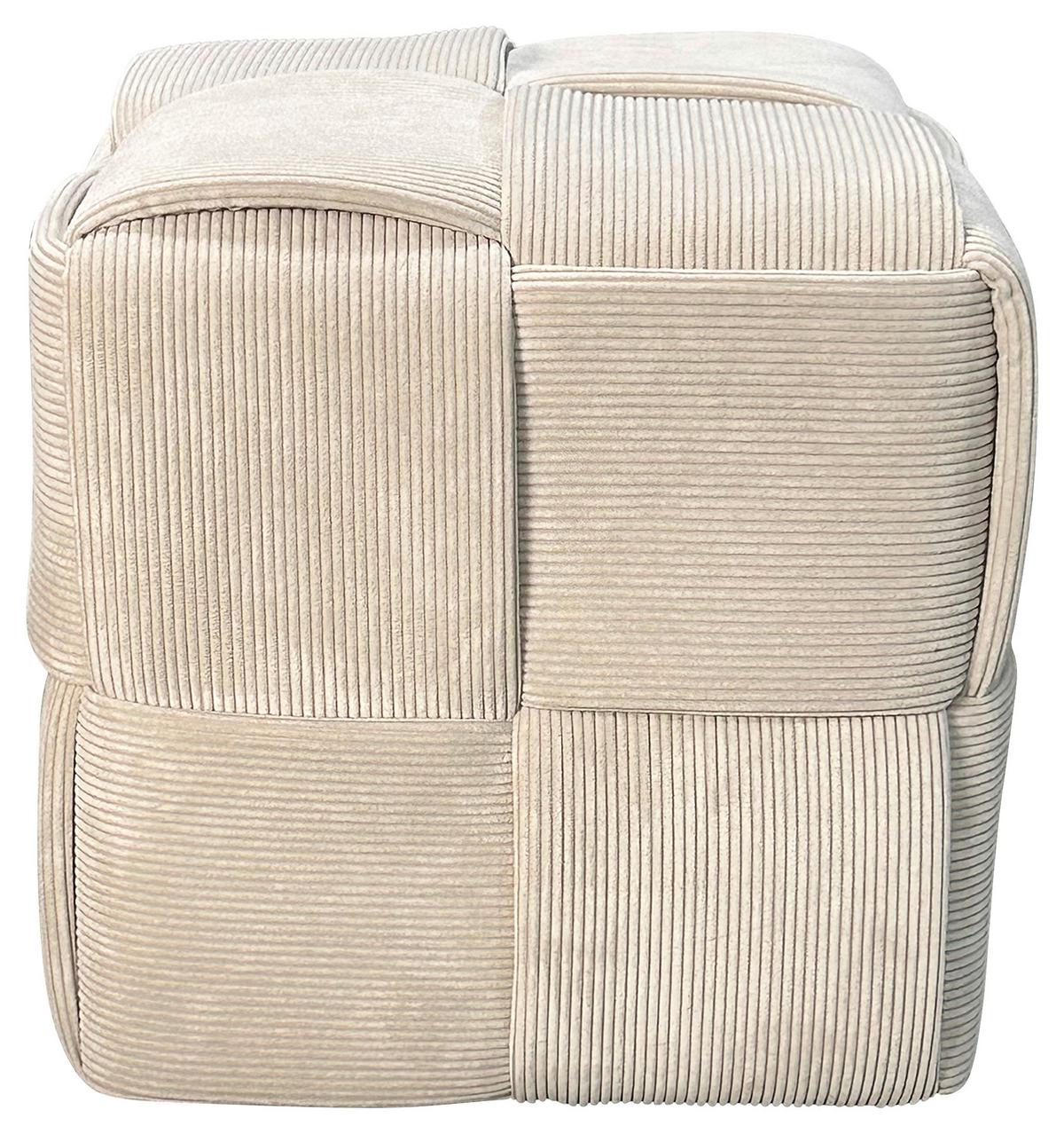 Pouf Urban Beige Gepolstert - Beige, Design, Textil (40/40/40cm) - MID.YOU