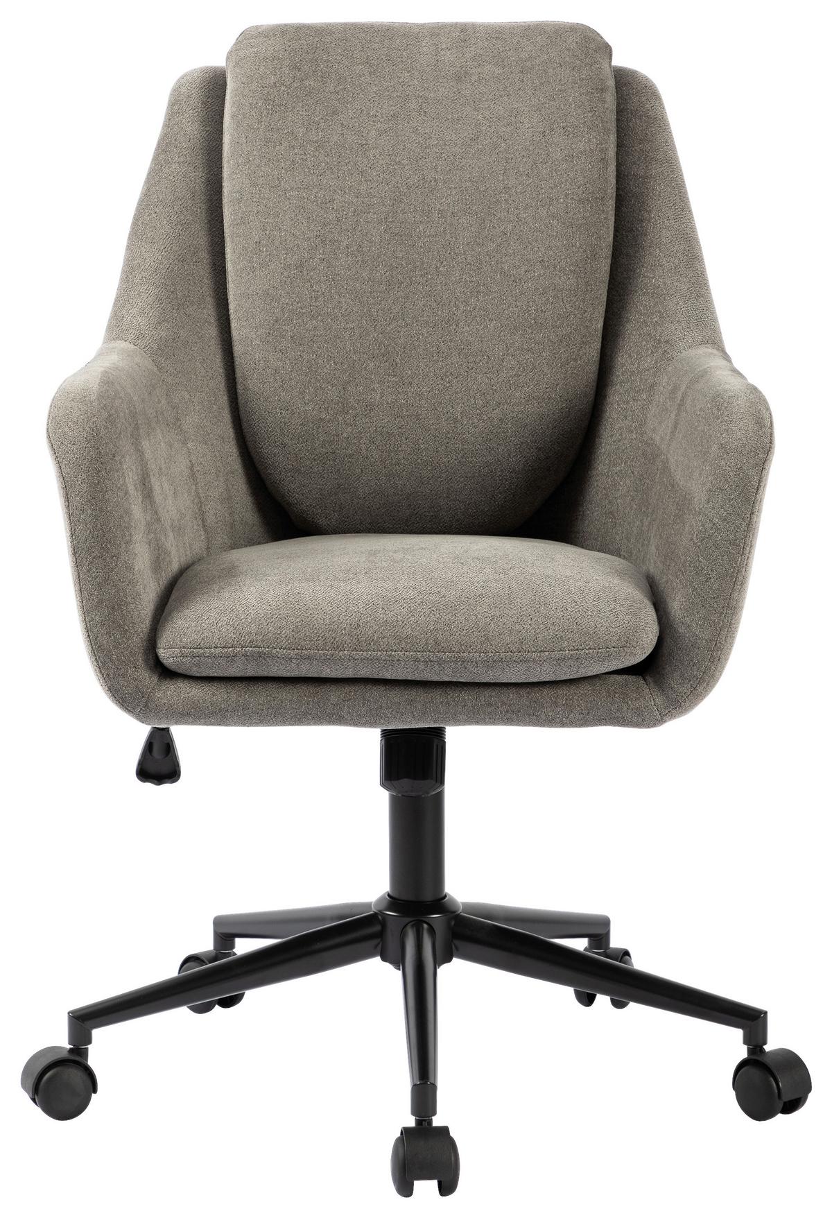 Drehstuhl Amalfi Grau B: 58 cm - Schwarz/Grau, MODERN, Kunststoff/Textil (58/91-99/71cm) - MID.YOU