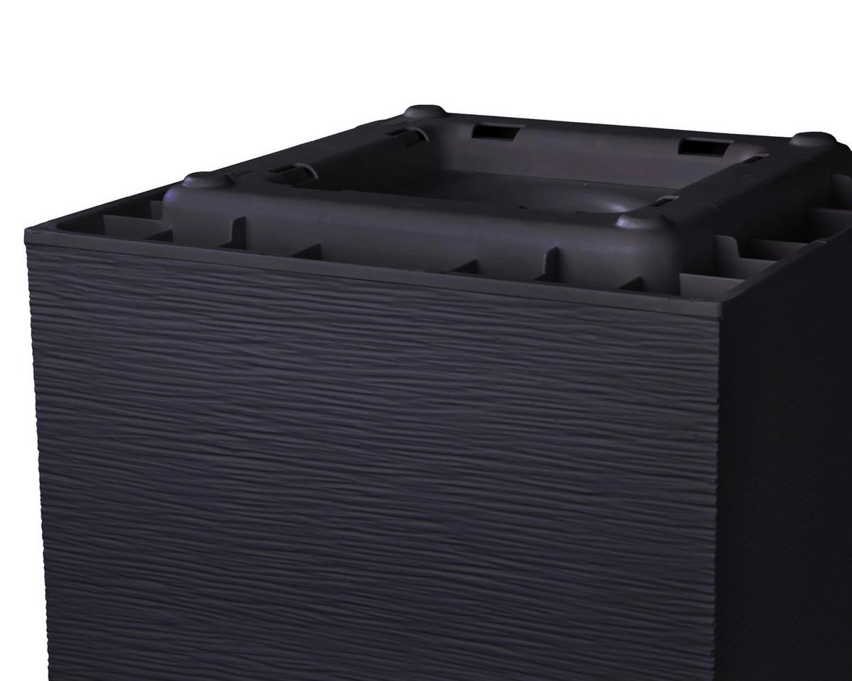 Pflanztopf Kunststoff 40l In- Und Outdoor Graphit - Graphitfarben, Basics, Kunststoff (39/43/39cm)