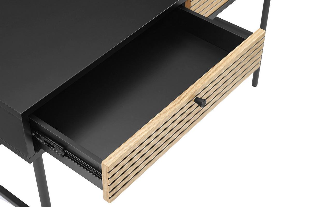 Schreibtisch Schwarz/Eichefarben L: 120cm - Eichefarben/Schwarz, Design, Holz/Holzwerkstoff (120/50/75cm) - Livetastic