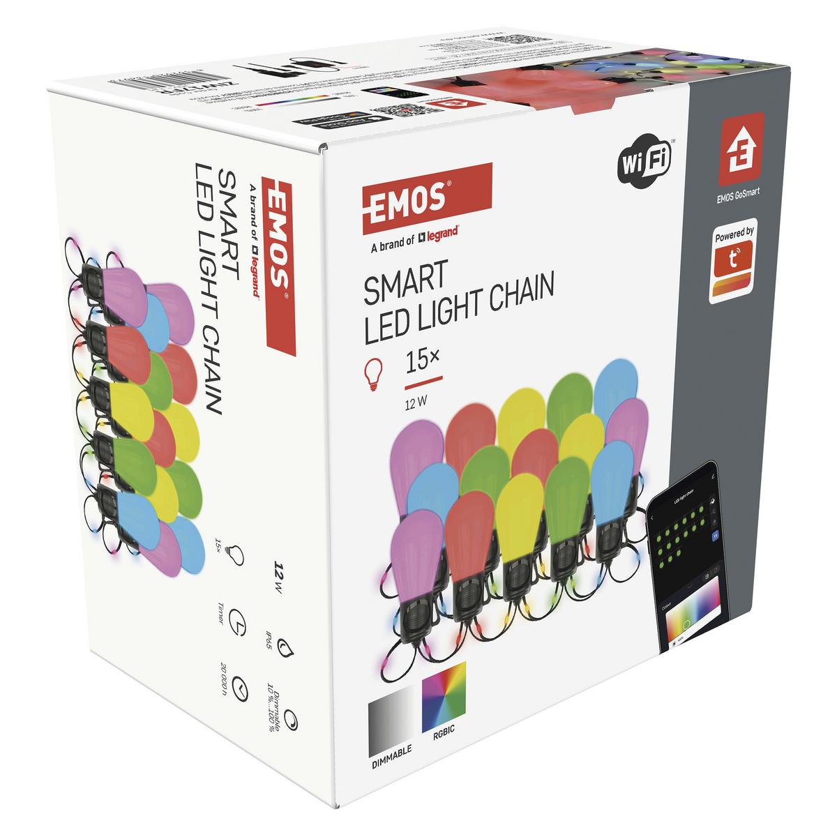 Led Fényfüzér Gosmart Kb. 15m - fekete, Basics, műanyag (1500cm)