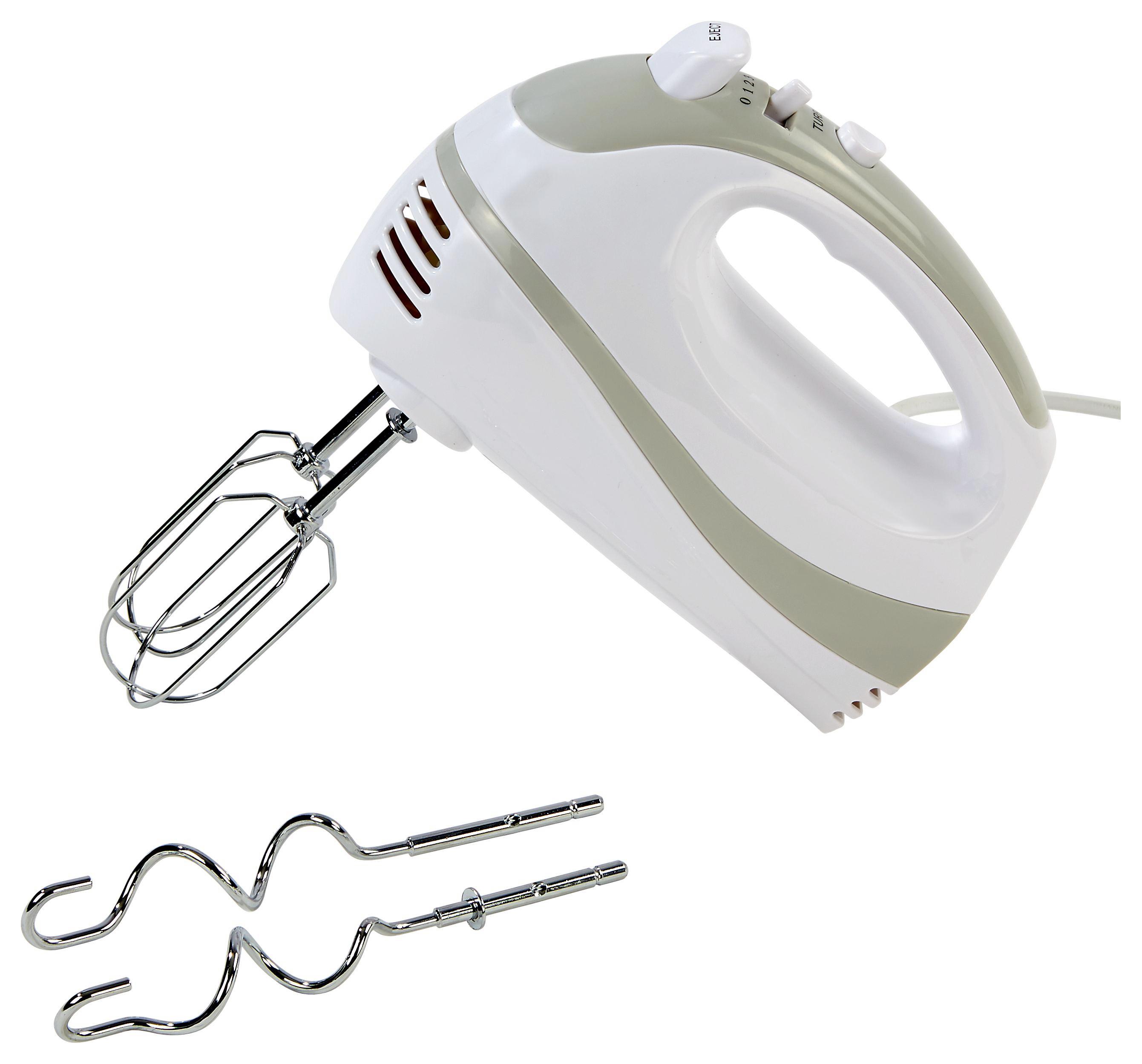 Handmixer Pasty - Silberfarben/Weiß, KONVENTIONELL, Kunststoff/Metall (18,5/9/16cm) - Bono