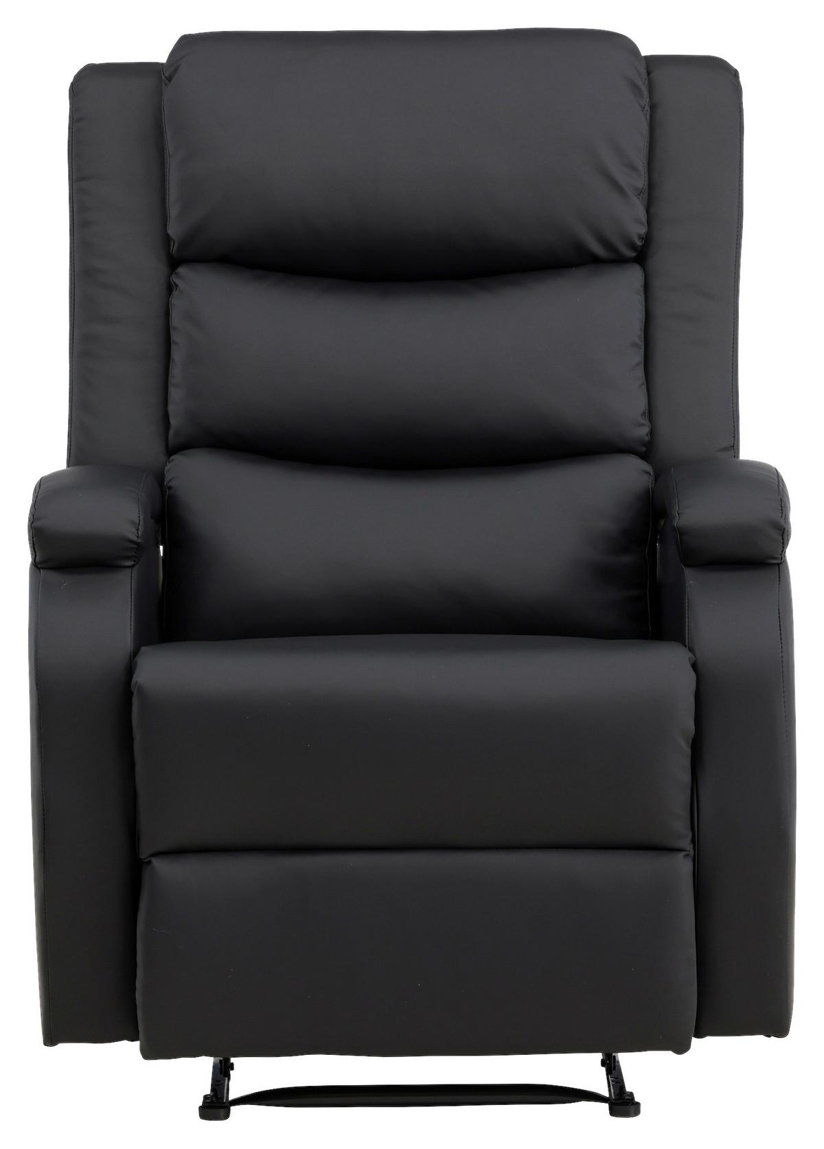 Fernsehsessel Bengt - Schwarz, Basics, Textil/Metall (74/103/92cm) - Livetastic