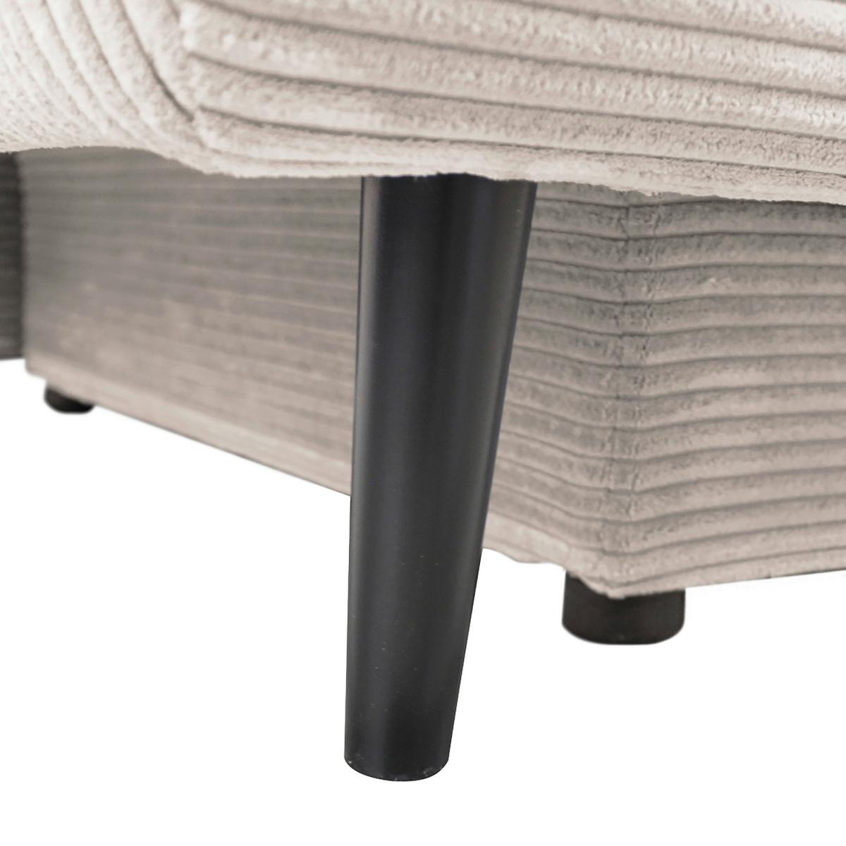 2-sitzer-sofa Mit Schlaffunkt. Fiore Und Bettkasten Beige - Beige/Schwarz, Design, Textil (202/85/99cm) - P & B