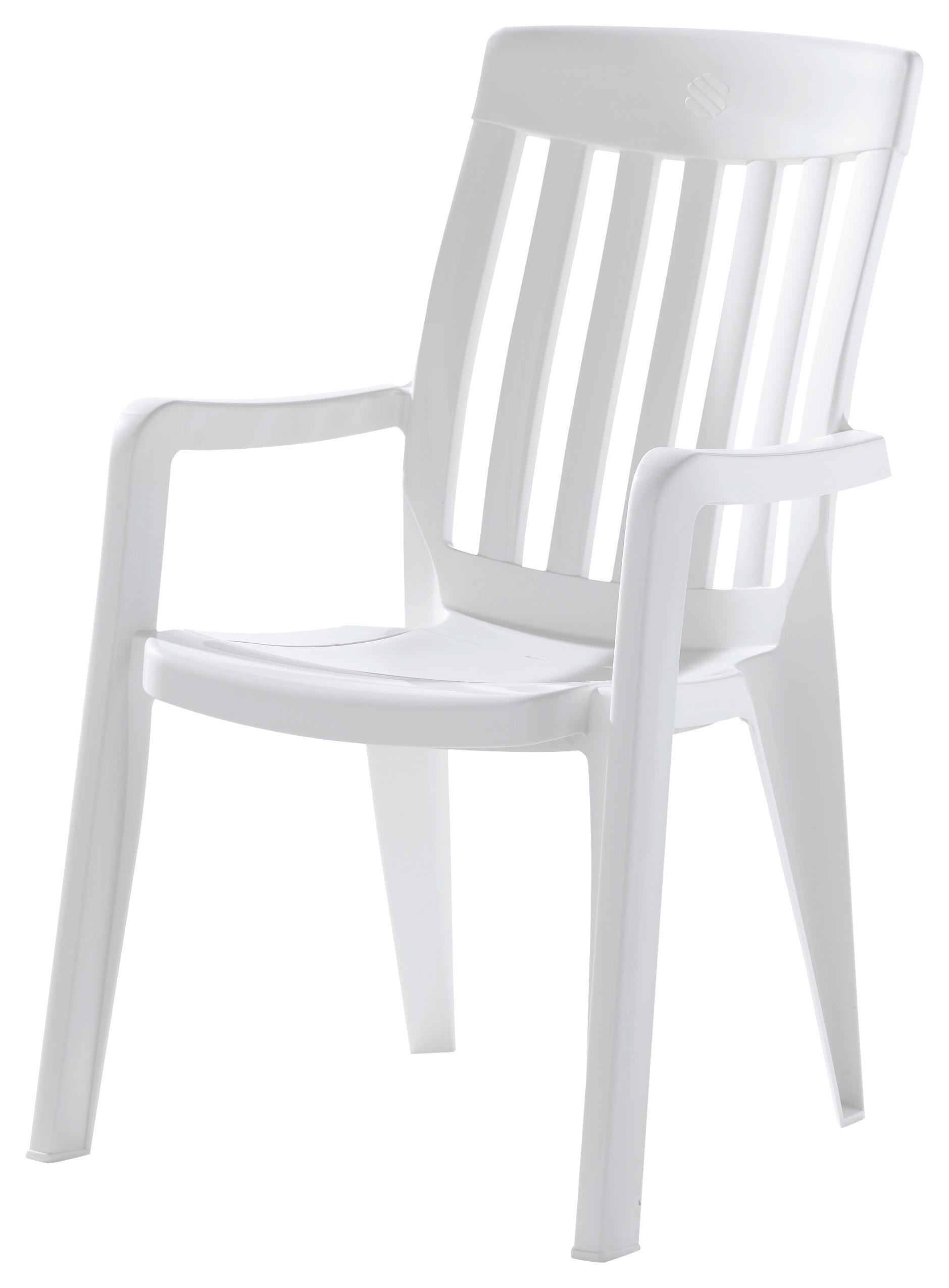 Gartensessel Stapelbar Kunststoff - Weiß, KONVENTIONELL, Kunststoff (59/92/65cm) - Sieger