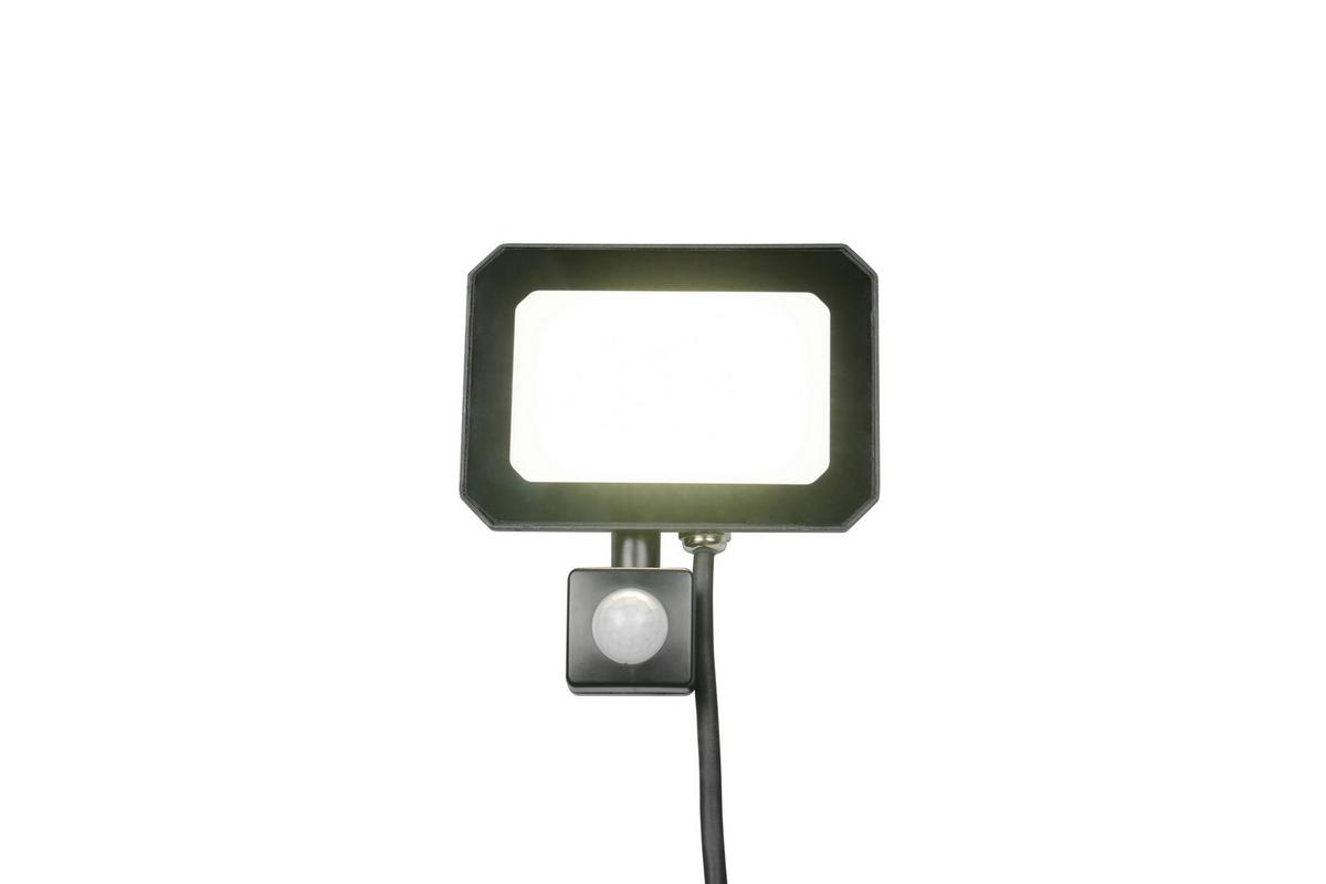 AUßENWANDLEUCHTE 4000K, kaltweiß - Schwarz/Weiß, Design, Glas/Metall (14,5/15,5/13cm)