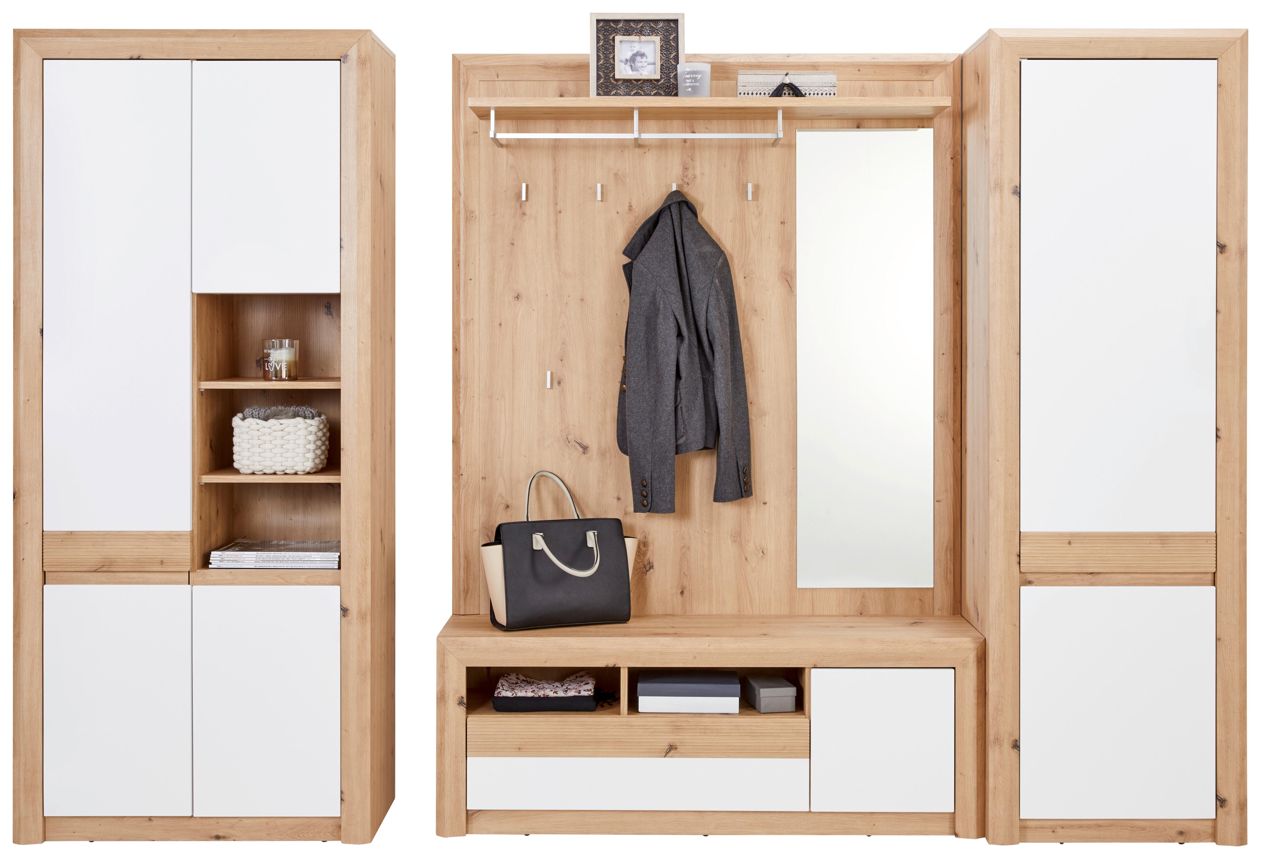 Doporučená kombinace KASHMIR NEW 4 - bílá/barvy dubu, Moderní, kompozitní dřevo (274/192/41cm) - James Wood