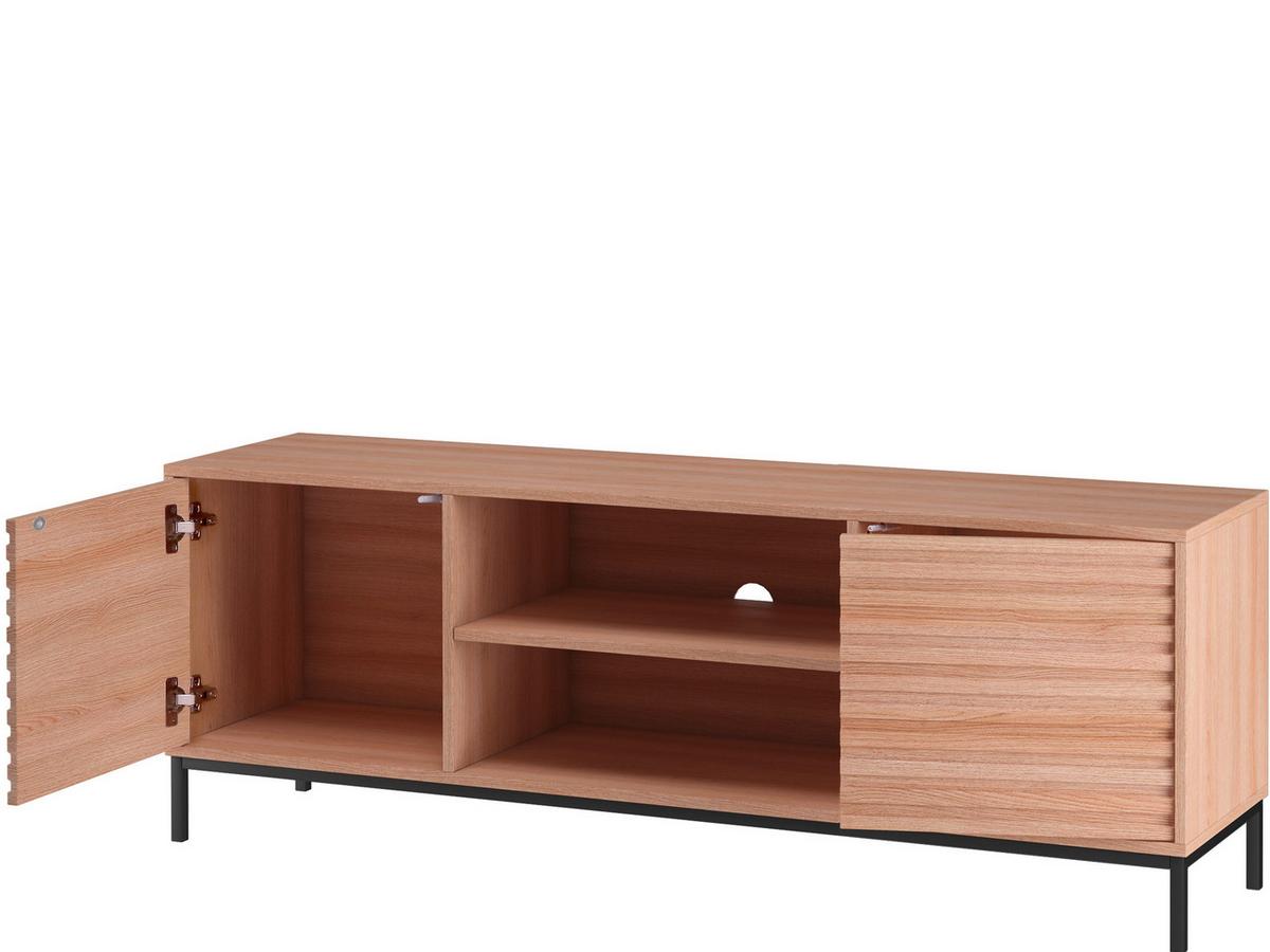 Lowboard Celine Naturfarben B: 140 cm - Schwarz/Naturfarben, Design, Holzwerkstoff (140/50/40cm) - MID.YOU