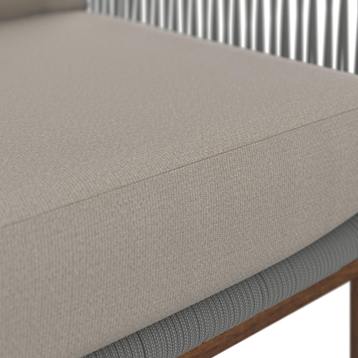 TERASOVÁ SEDACÍ SOUPRAVA MALENE - krémová/přírodní barvy, Moderní, kov/dřevo (168/70,5/80cm) - Bessagi Garden