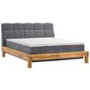 Boxspringbett Bed Bull mit Topper 160x200 cm - Anthrazit/Buchefarben, Natur, Textil (160/200cm) - Livetastic