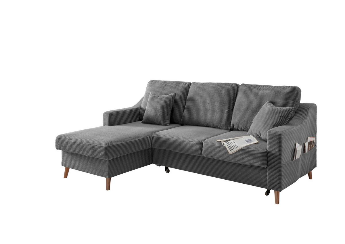 Ecksofa Valentina - Naturfarben/Grau, Design, Textil (150/228cm) - P & B