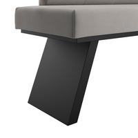 Eckbank Grau Emma Ii 185x150 Cm - Schwarz/Grau, KONVENTIONELL, Holzwerkstoff/Textil (185/150cm)