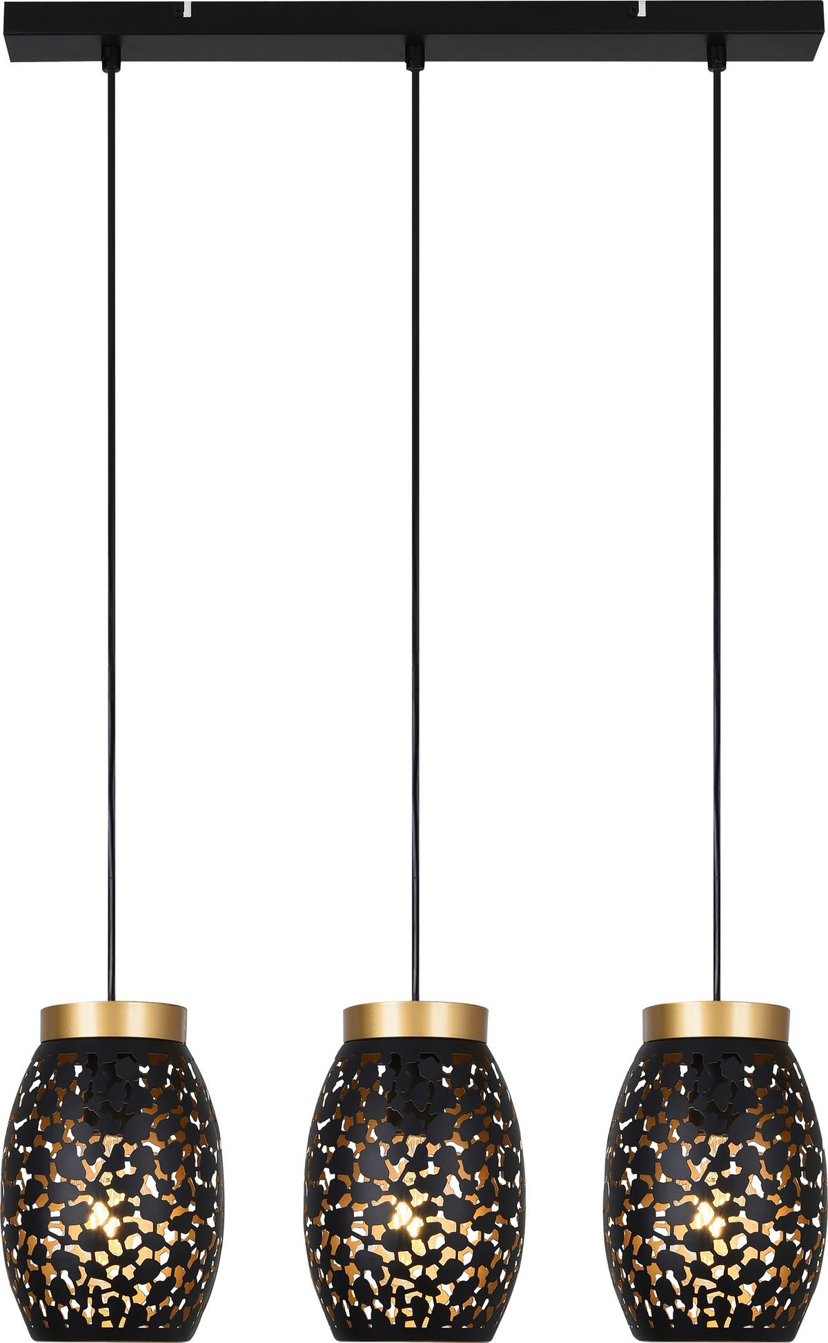 Függőlámpa Alba - fekete/aranyszínű, Romantik / Landhaus, fém (58/120/6cm) - James Wood