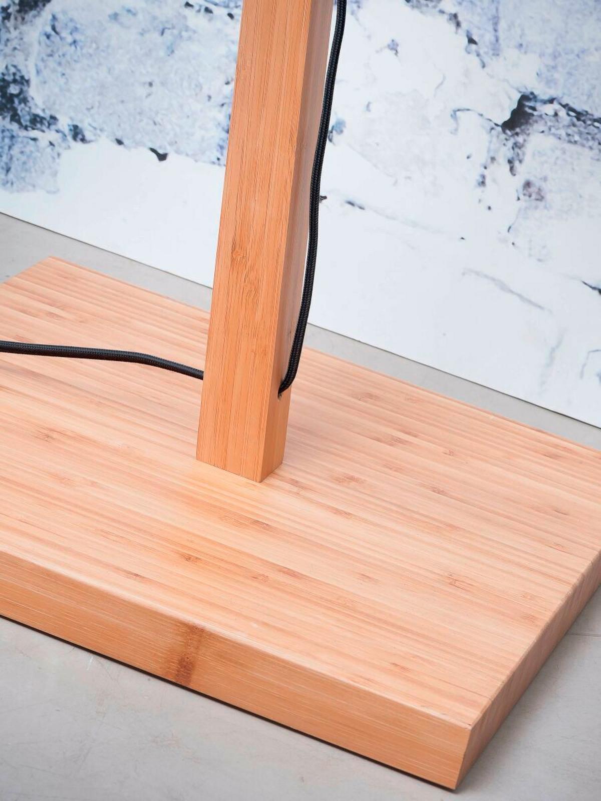 Stehleuchte Bhutan/Fs/Ad/N/2520/Bn - Schwarz/Naturfarben, Trend, Holz (150/31/55cm) - Good & Mojo