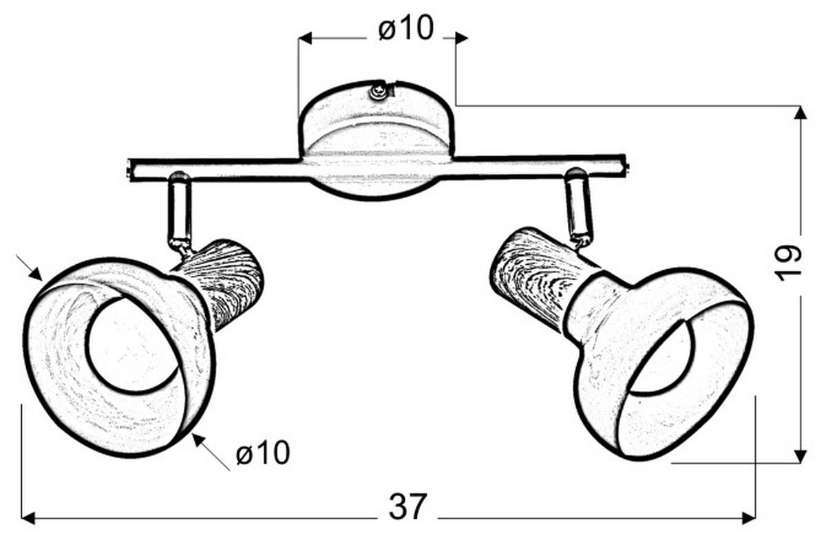 Strahler 92-62659 - Weiß, Basics, Metall (37/18/10cm)