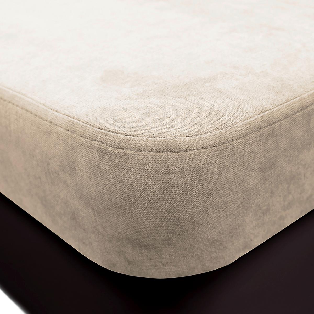 Ecksofa mit Bettkasten Doris Rücken Echt Braun/Beige - Dunkelbraun/Beige, Design, Textil (255/196cm) - MID.YOU