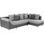 Wohnlandschaft in L-Form Linda 270x174 cm - Chromfarben/Braun, MODERN (270/174cm)
