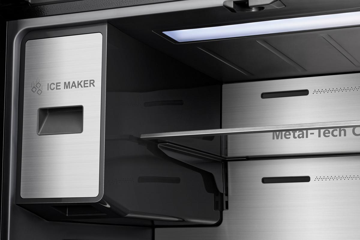 Multi-door Rq760n4ife Schwarz - Schwarz, Basics, Metall (91,4/178,5/72,5cm) - Hisense